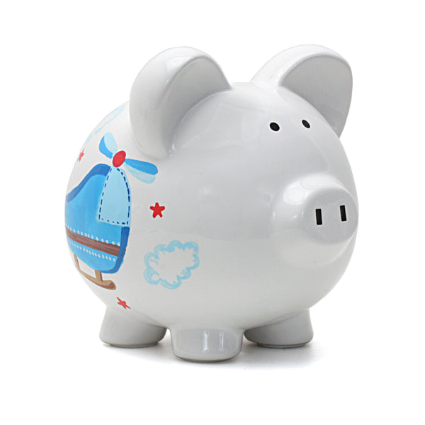 Helicopter Piggy Bank – Personalized Piggy Banks